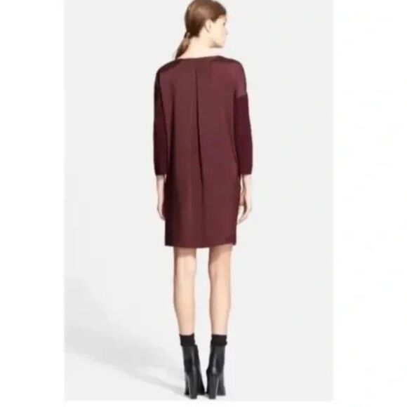Vince Wool Burgundy Contrast Panel Sweater Dress size small - Picture 2 of 7